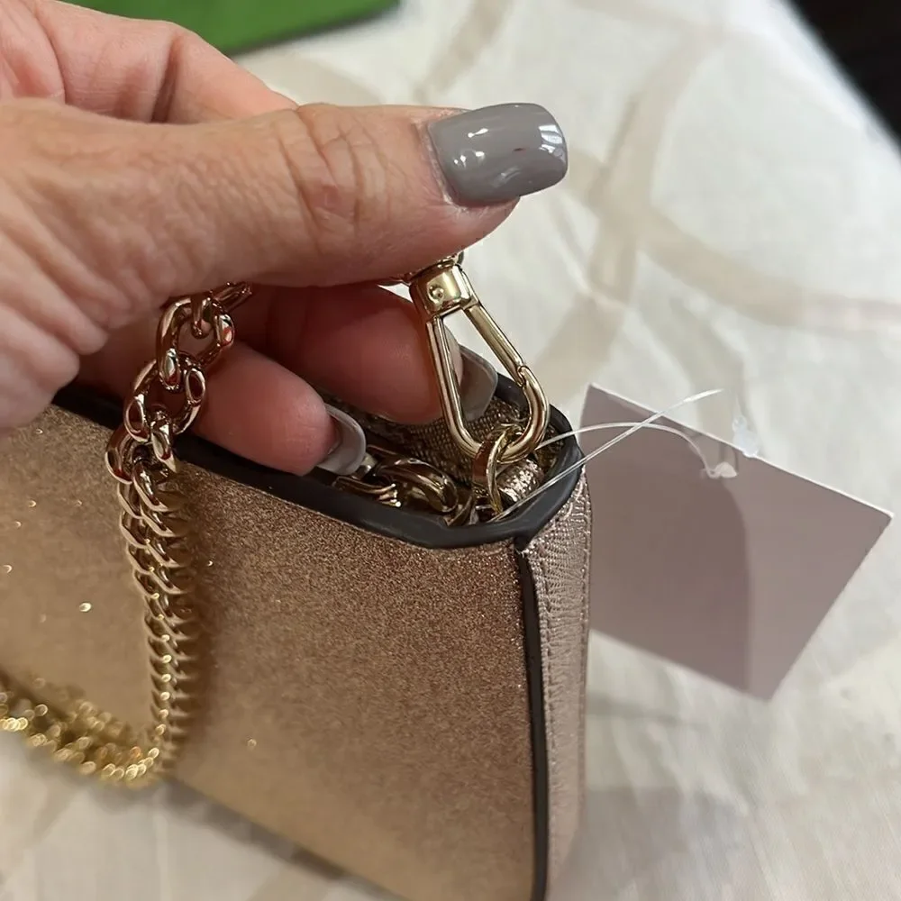 Brand new gold clutch